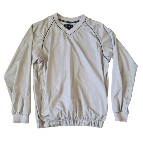 FootJoy Other - FootJoy Mens V-Neck Long Sleeve Golf Rain Jacket Light Khaki/Tan Size M